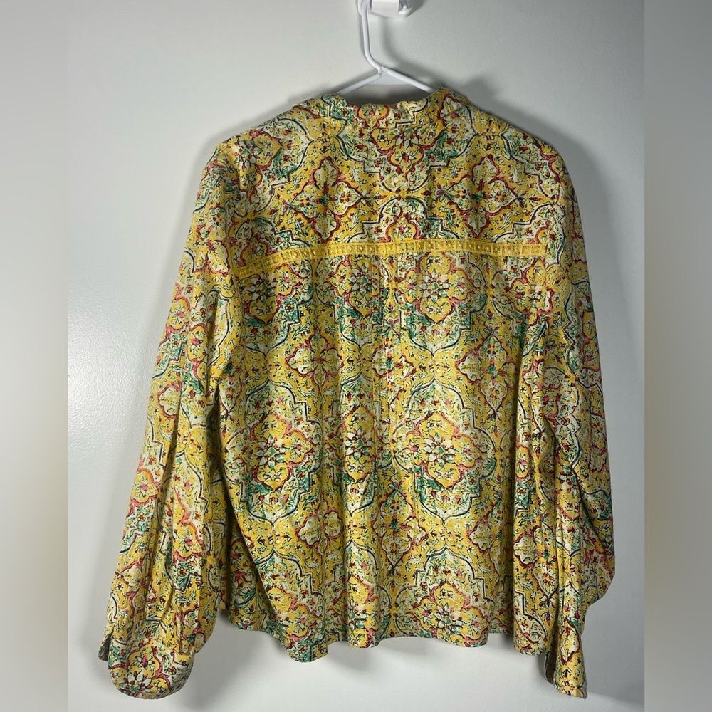 Pilcro Yellow and Pink Floral Top - Picture 2 of 5